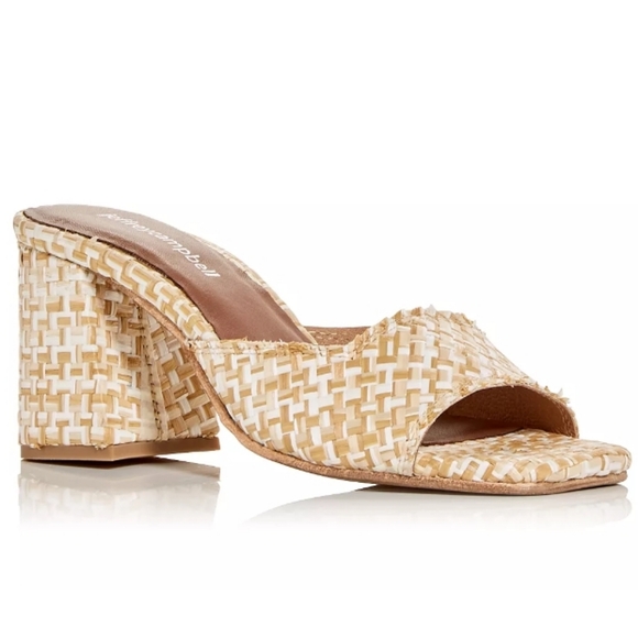 Jeffrey Campbell Shoes - Jeffrey Campbell Melange Woven High Heel Block Slide Sandals 10